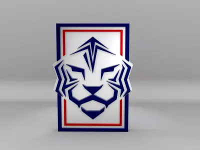 Korea Republic National Soccer Team Logo 3D model