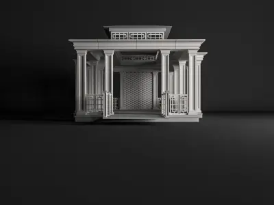 classical-style architectural gazeb 3D model