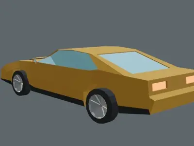 Chevrolet Camaro iroc-z low poly Low-poly 3D model