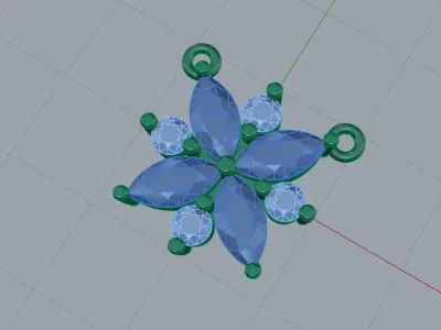 Flower Pendant Necklace 3D print model