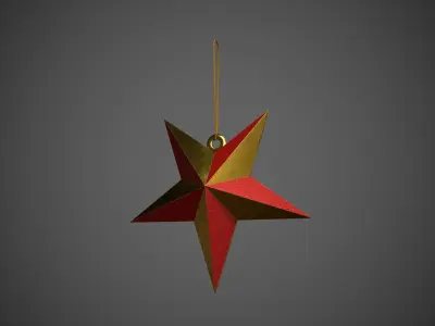 Christmas Ornamentals Tree Decorations Low-poly 3D model