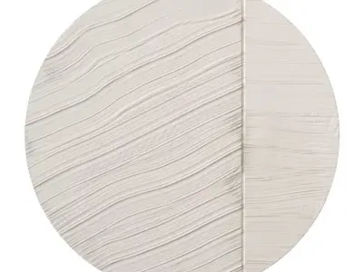 Round abstract plaster painting 3D model