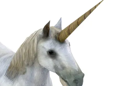 LowPoly the Mythical Creature Unicorn Low-poly 3D model