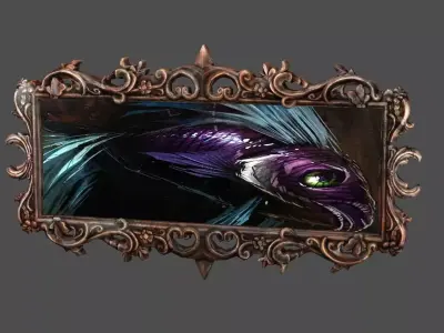 French Old Photo Frame 03 Low-Poly 3D Model Low-poly 3D model