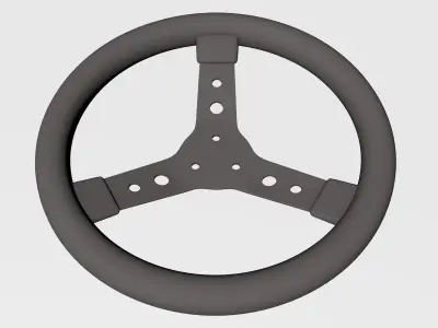Realistic 3D model racing steering wheel for sport car 3D model