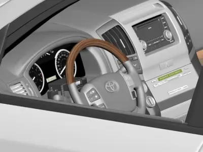 Toyota Land Cruiser J200 and interior 2014  3D model