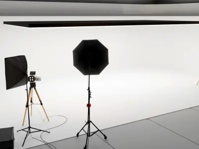 Lighting Studio Scene 3D Blend File Free model 3D model