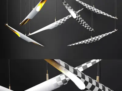 Chandelier Coltrane WHITE 3D model