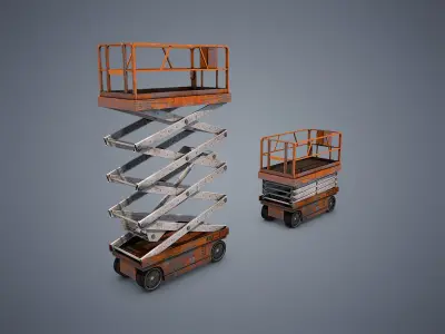 Scissor lift Low-poly 3D model