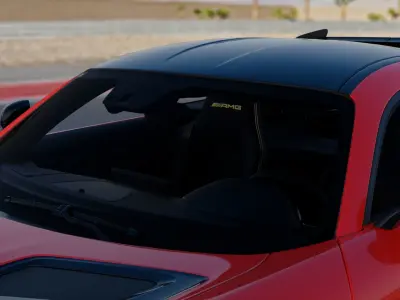 Rigged Mercedes Benz AMG GT Black Series 3D model