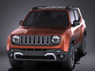 Jeep Renegade 2017 VRAY 3D model