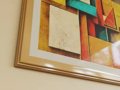 Framed Artwork Abstract Geometric 7 3D model