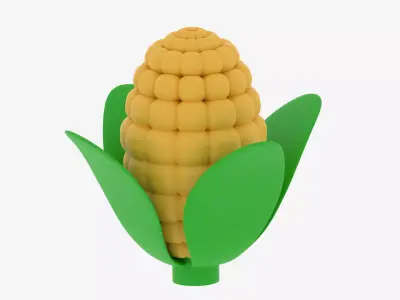 Cartoon Corn 3 3D model