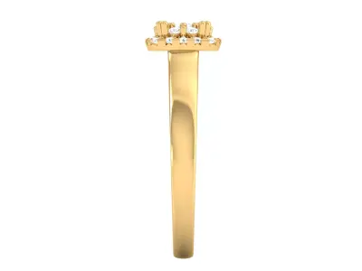 Elegant Diamond Cluster Dress Ring 3D print model