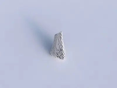 Vase puffy tipped triangle with lattice tiles  3D print model