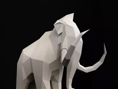 Mammoth low poly Low-poly 3D model