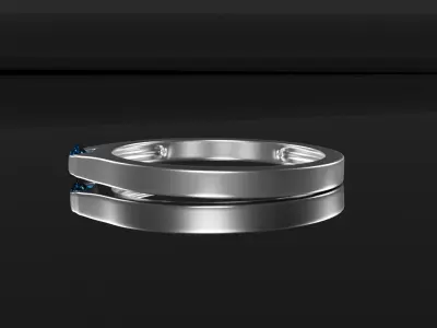 Ring with diamond 3D model Low-poly 3D model