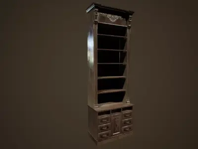 Antique Cupboard -PBR Game Ready Low-poly 3D model