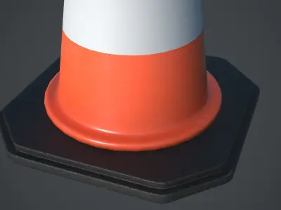 Traffic cone Free low-poly 3D model
