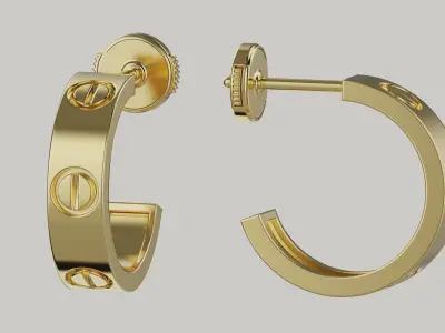 Love Earring 3D print model