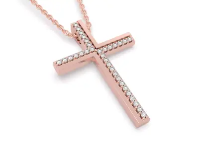 Luxury  Cross pendant ready for printing Stl format  3D print model