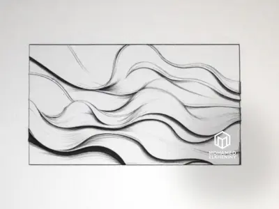 modern panel wall decor set wall relief mural CNC 84  3D model