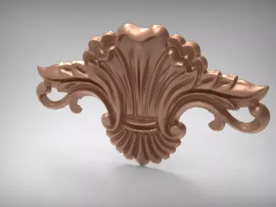 Floral Wood Carving for Furniture - 6 3D model