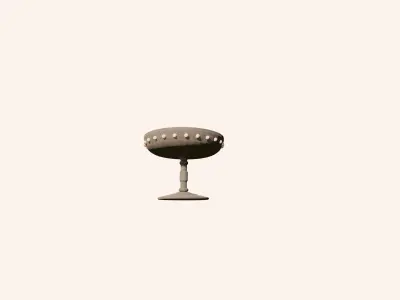 Ceramic Fruit Bowl - Minimalist Pedestal Dish with Detailing Low-poly 3D model