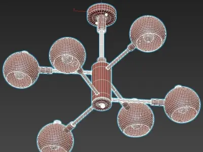SVENN chandelier with four lights 3D model