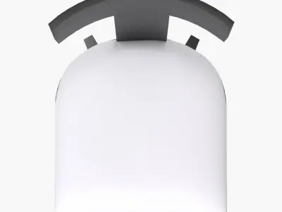 Idris Armless Chair Charcoal 3D model