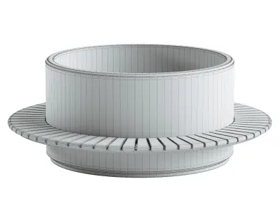 ROUND PLANTER BENCH 342 3D model