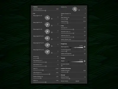 Fur Stylized - Vol 02 - SBsar - Maps 3D model