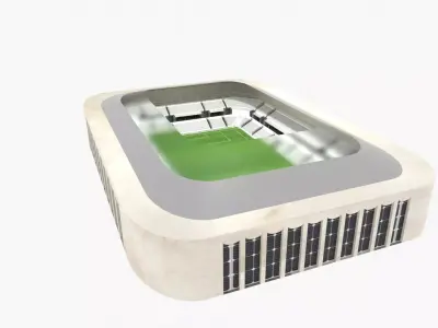 Soccer Stadium Low-poly 3D model 17