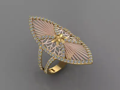 Women Long Ring Ready STL 3DM Models Womens Ring Long models 3D print model 2