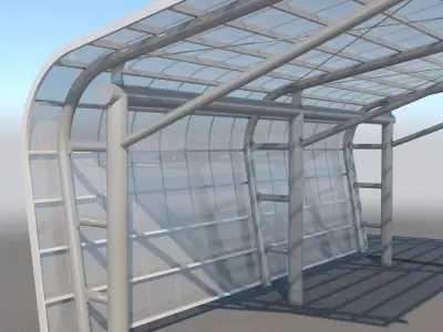 Carport Design With Steel Construction 2 3D model