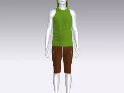 Sport Suit Low-poly 3D model 27