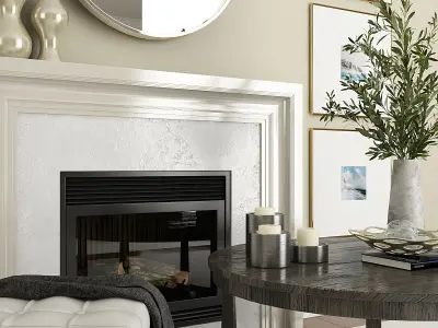 Fireplace and Decor 2 3D model