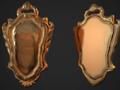 Spooky Mirror Low-poly 3D model