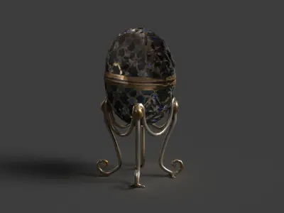 Russian Faberge egg  Low-poly 3D model