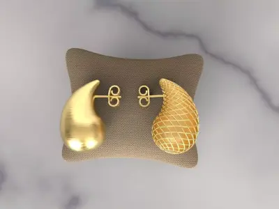 Bottega Veneta Drop Earrings Size pack 3D print model