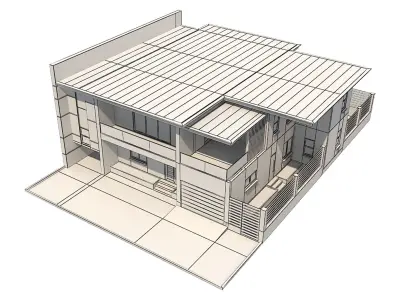 MODERN HOUSE Low-poly 3D model purchase