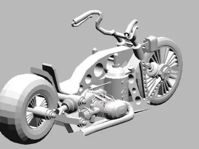 Custom bike gas scale 1 to 24 ready to print 3D print model
