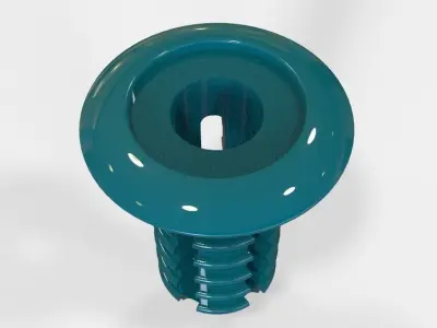 Push Retainer Blind Rivet Flat Head Version 3D print model