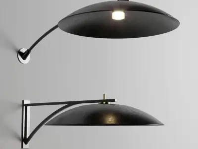 Saya Rakumba Wall Lamp Low-poly 3D model