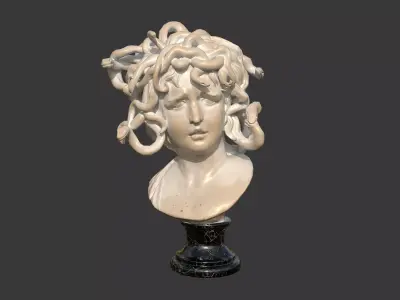 Medusa by Bernini Low-poly 3D model