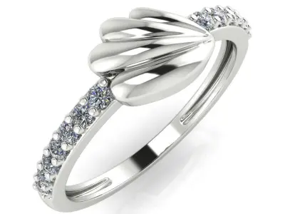 light weight gold diamond rings-C111116SKCH2026040-wt-0-5 3D print model