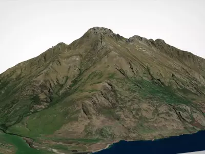 Mount Walter Peak Queenstown New Zealand 3D model