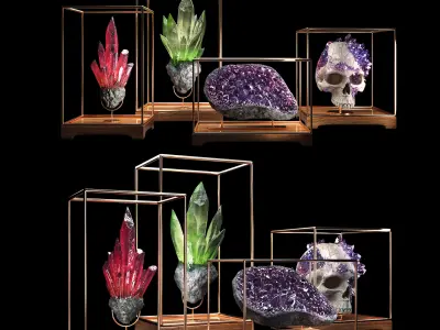 decorative mineral stones 3D model