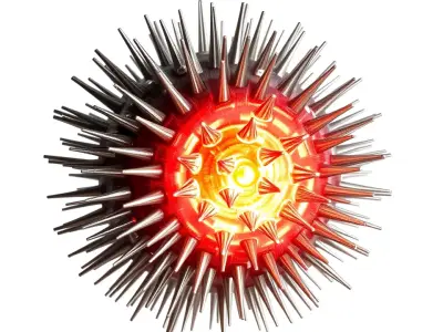 Spiky Red Orb model pack Low-poly 3D model