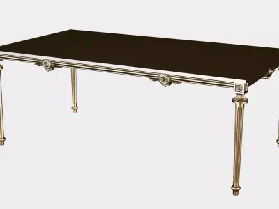 Carved dinner table for cnc 12 3D model